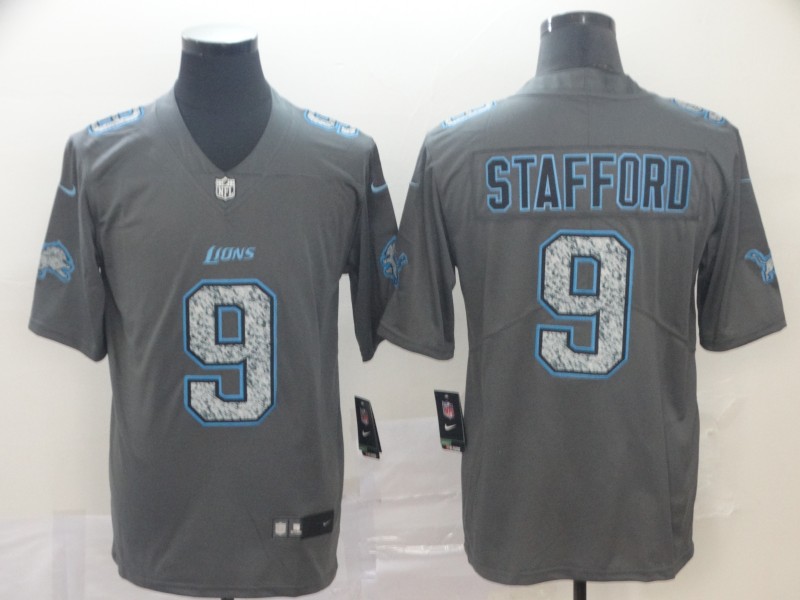 Men's Detroit Lions Matthew Stafford #9 Gray Jersey